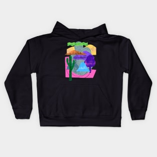 Colorful desert Kids Hoodie